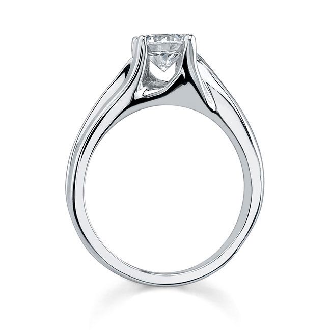  Split Shank Solitaire Moissanite Engagement Ring Image 2