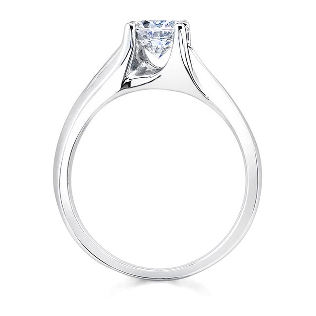  Unique Round Moissanite Solitaire Engagement Ring Image 2