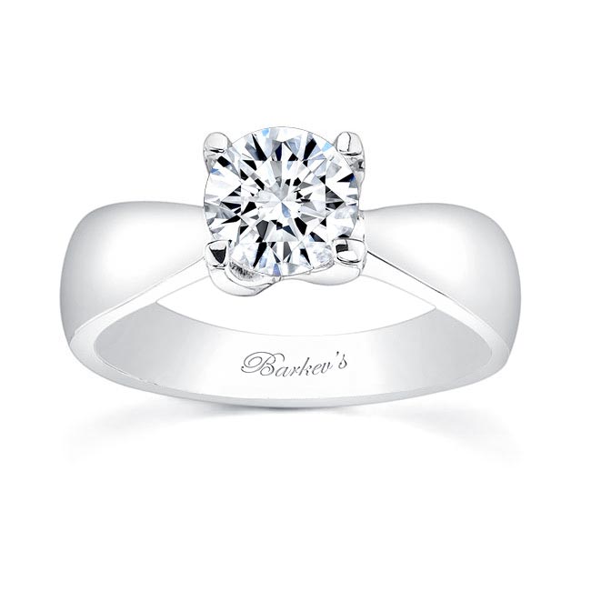 Simple Tapering Solitaire Engagement Ring