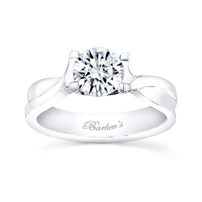  Overlapping Moissanite Solitaire Engagement Ring Image 1