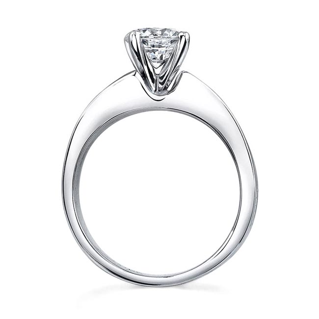  Moissanite Milgrain Pave Engagement Ring Image 2
