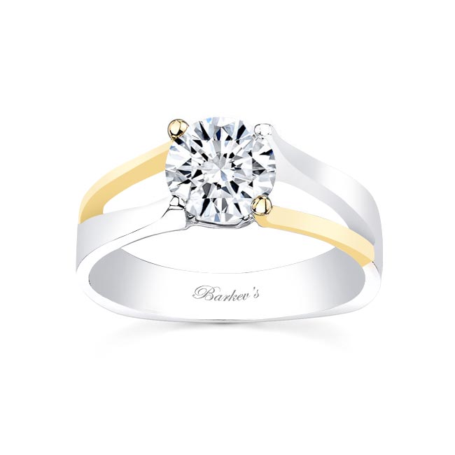  White & yellow gold solitaire ring 7532L Image 1
