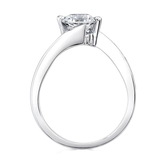  Moissanite And Diamond Channel Ring Image 2