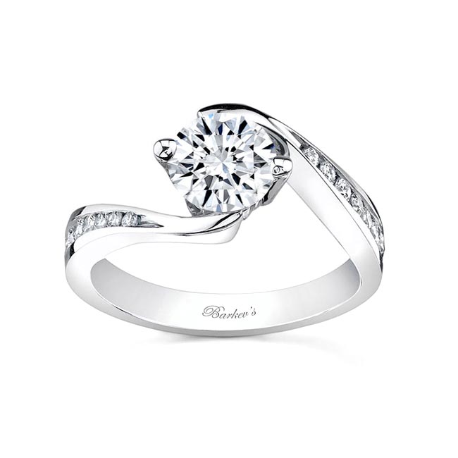  Moissanite And Diamond Channel Ring Image 1