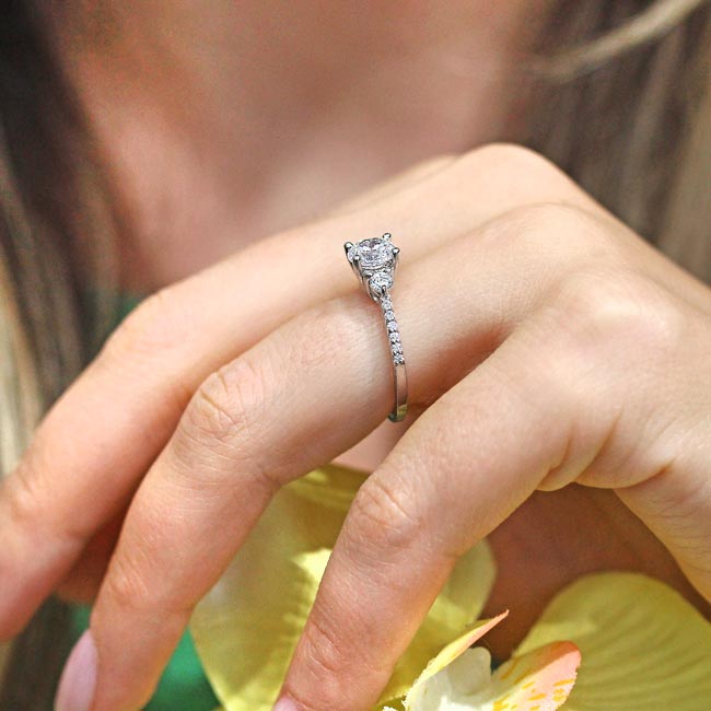  3 Stone Lab Grown Diamond Ring Image 4