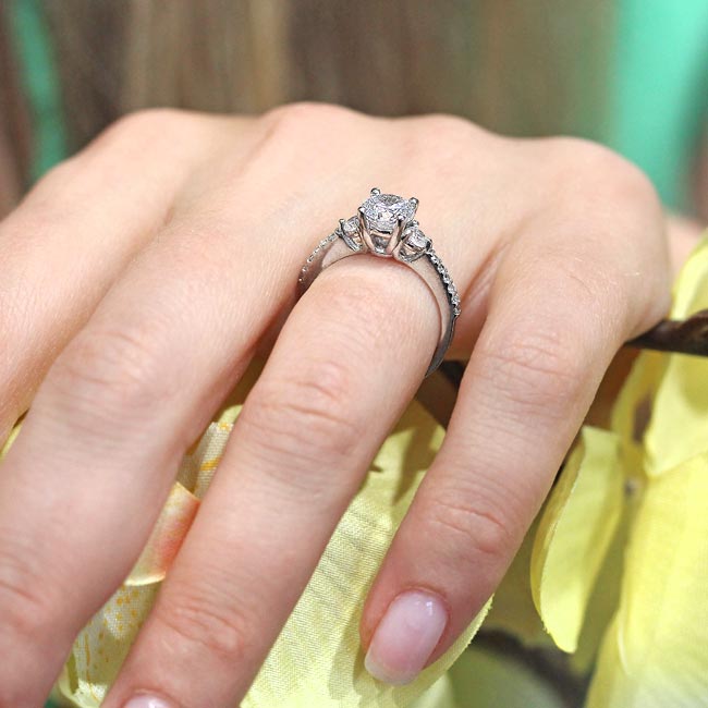 Diamond 3-Stone Engagement Ring 1 ct tw Princess-cut 14K White Gold | Jared