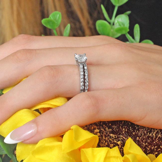 Platinum Diamond Ring Set Image 4
