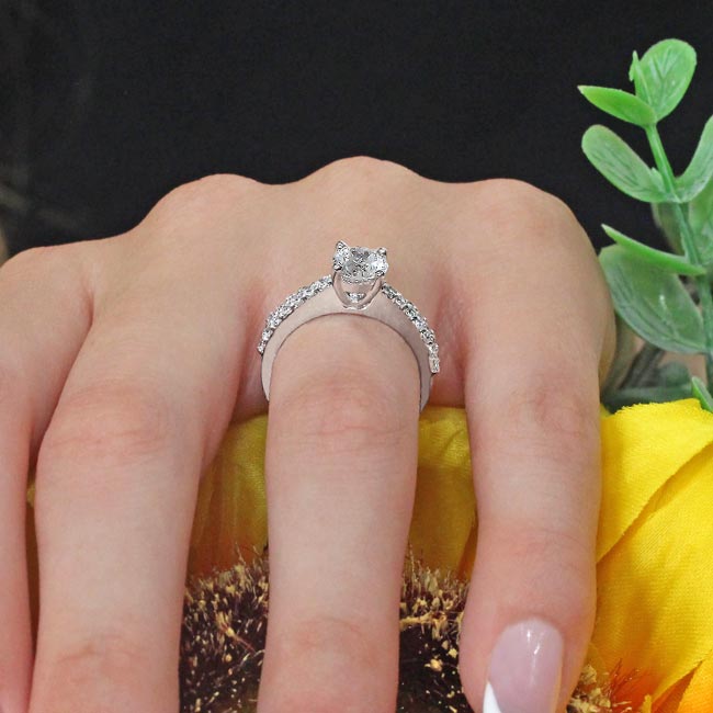 Platinum Lab Grown Diamond Ring Set Image 5