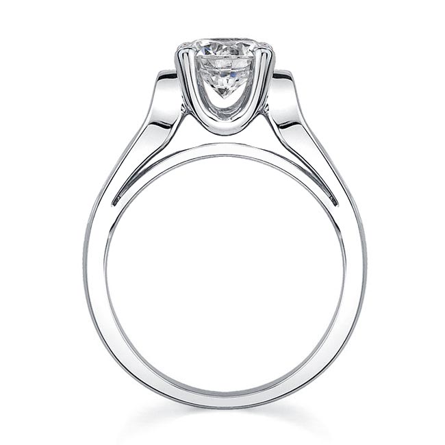  Straight Loop Moissanite Solitaire Ring Image 2