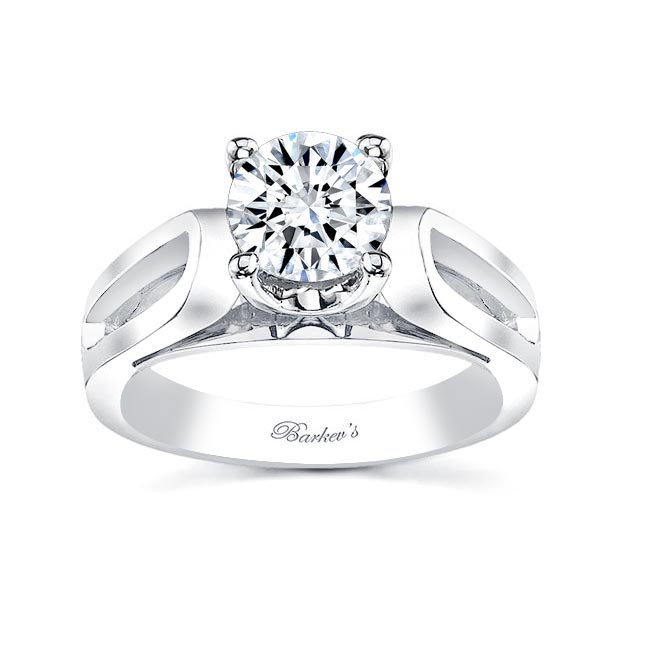  Straight Loop Solitaire Ring Image 1