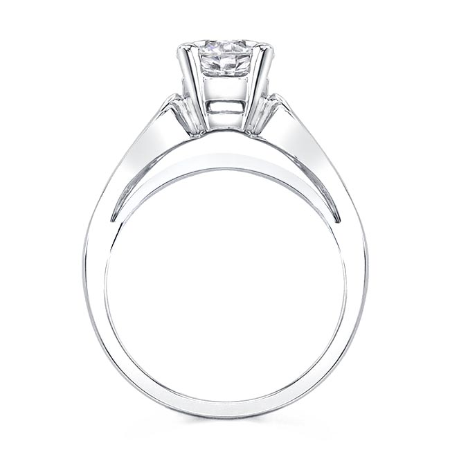 White Gold Looping Solitaire Ring Image 2