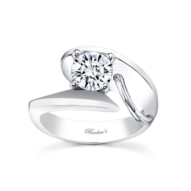  Unusual Solitaire Moissanite Engagement Ring Image 1