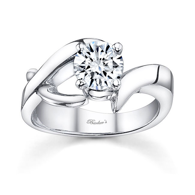  Unusual Moissanite Solitaire Ring Image 1
