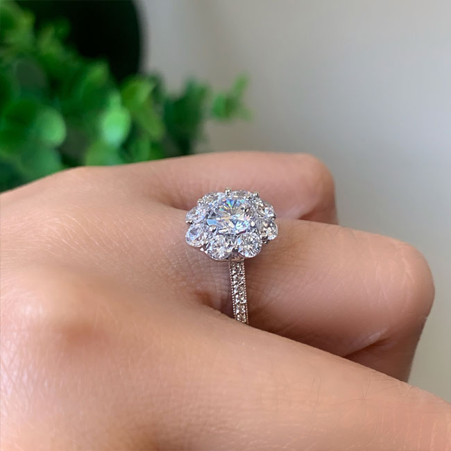  1 Carat Halo Diamond Ring Image 4