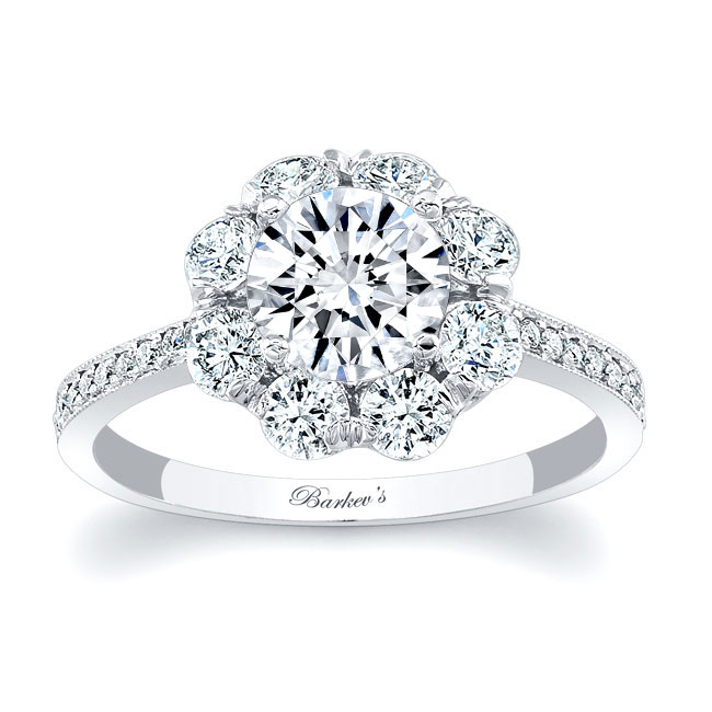  1 Carat Halo Diamond Ring Image 1