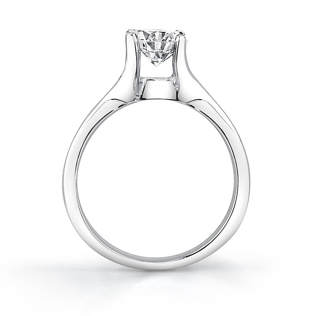  Four Prong Split Shank Solitaire Ring Image 2