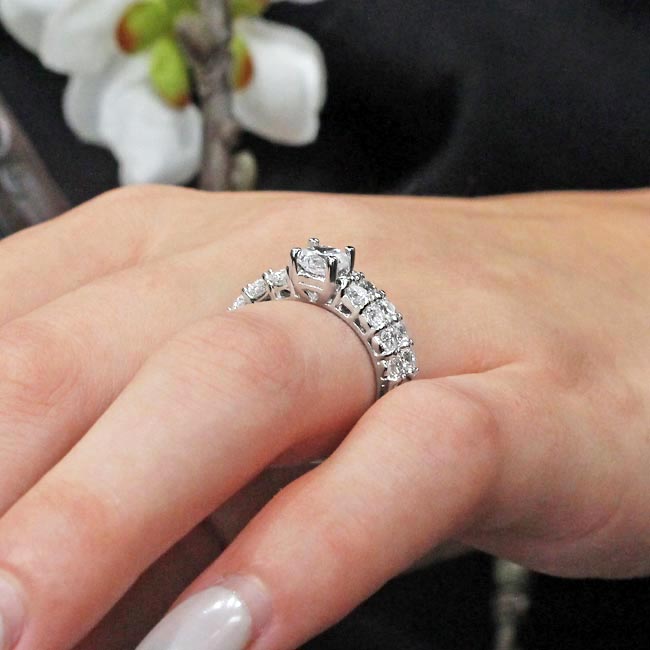 Platinum Moissanite Bridal Ring Set Image 5