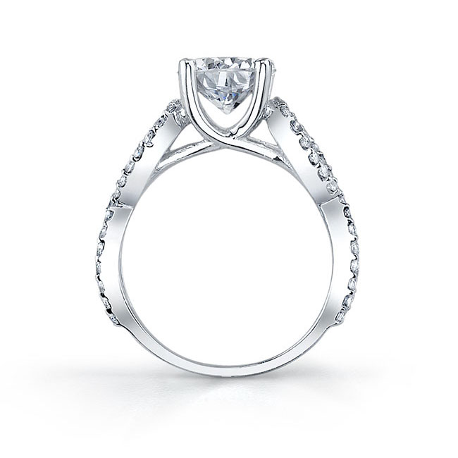 Platinum 2 Carat Lab Grown Diamond Engagement Ring Image 2