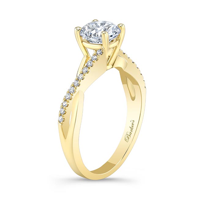  Yellow Gold Simple Diamond Ring Image 2