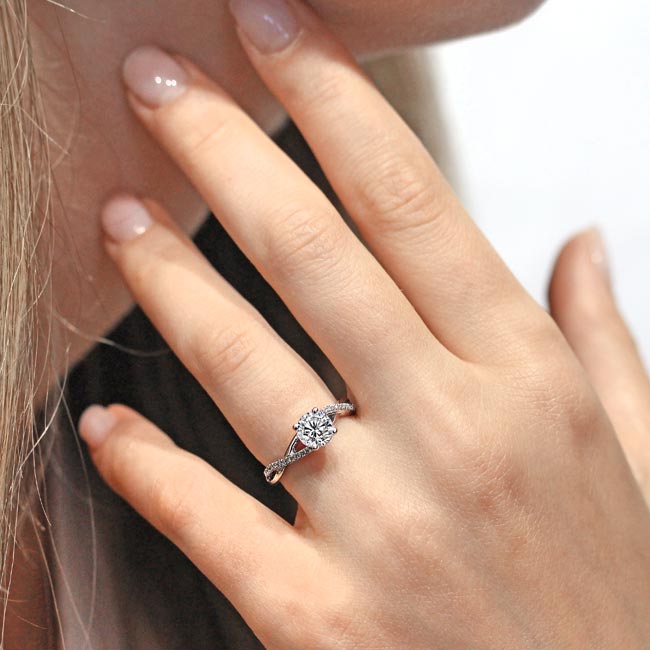 Platinum Simple Diamond Ring Image 3