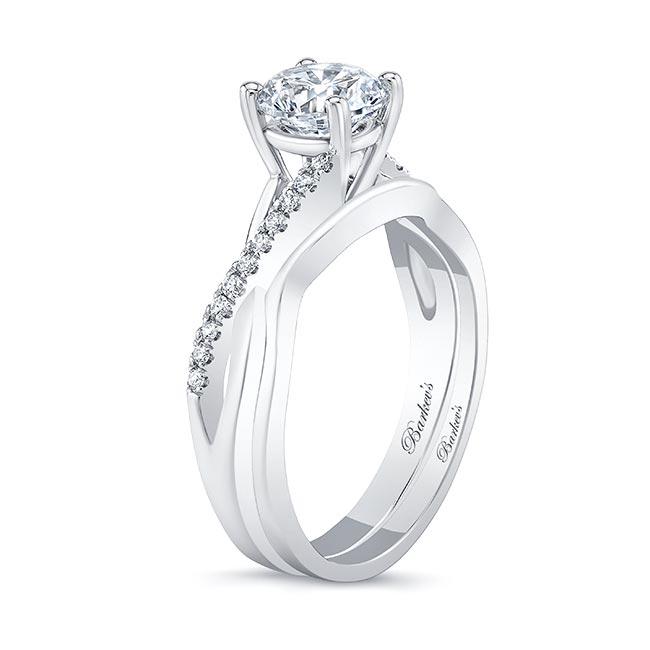 Platinum Simple Diamond Bridal Set Image 2