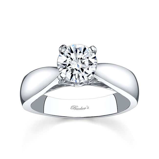 Pinched Solitaire Moissanite Ring