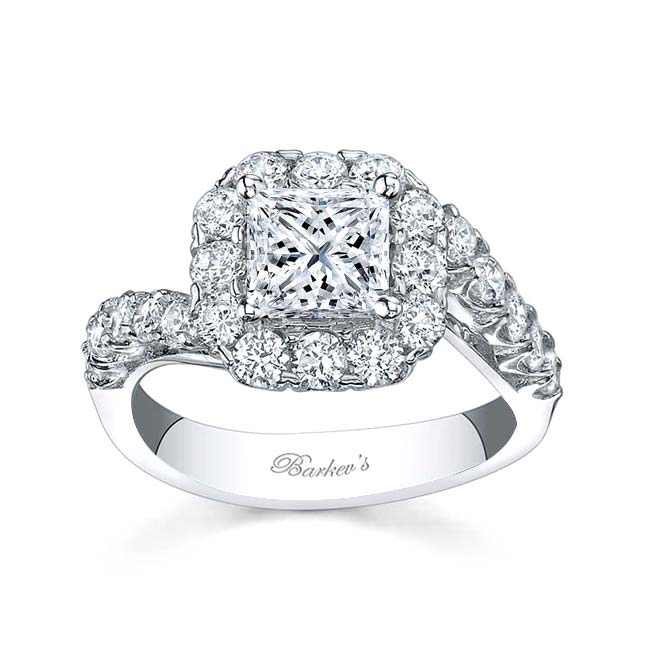  Halo Princess Cut Lab Diamond Ring Image 1