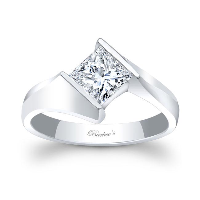  Princess Moissanite Solitaire Ring Image 1