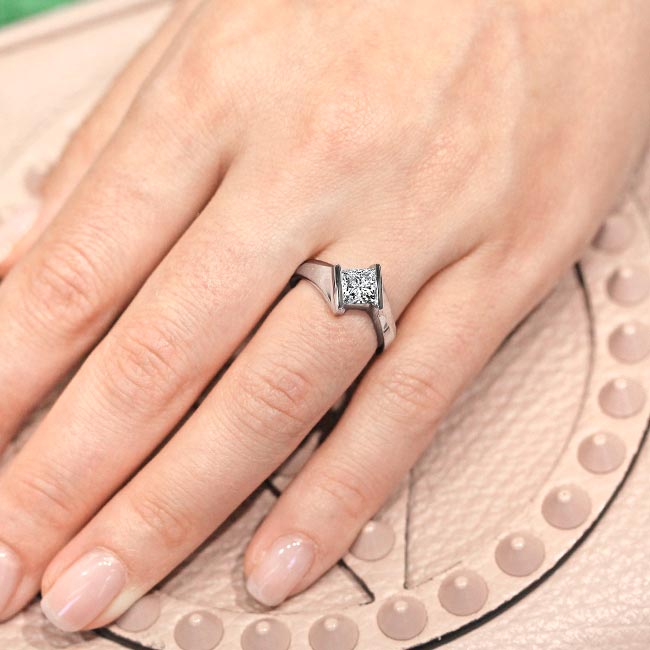  Princess Lab Grown Diamond Solitaire Ring Image 4