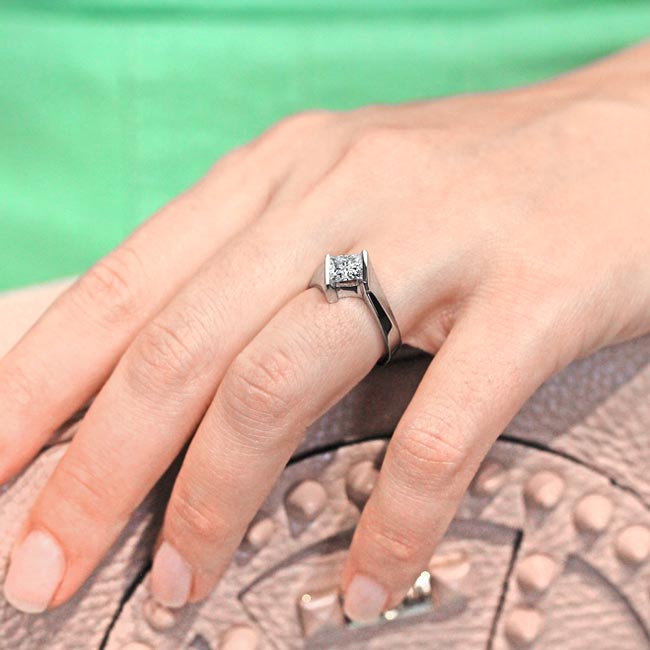 Princess Solitaire Ring Image 6