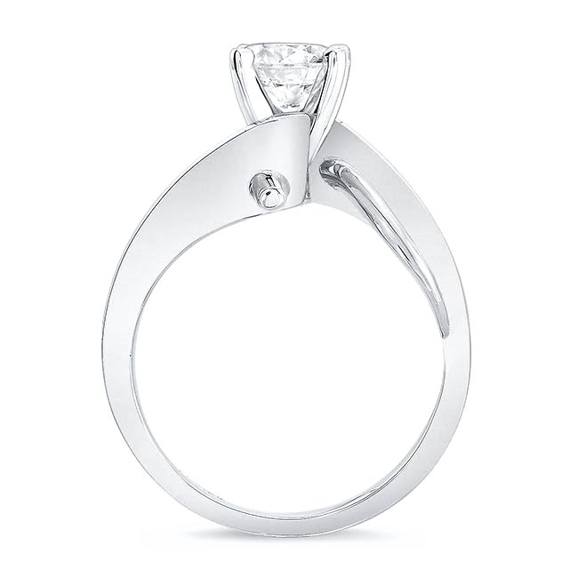  Wire Accent Moissanite Solitaire Ring Image 2