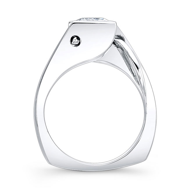  Wire Accent Princess Cut Solitaire Ring Image 2