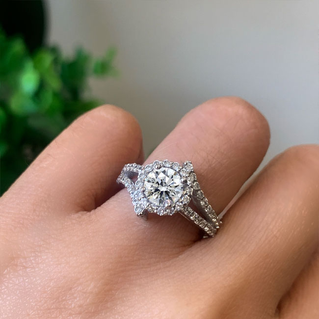  Contemporary Moissanite Engagement Ring Image 2