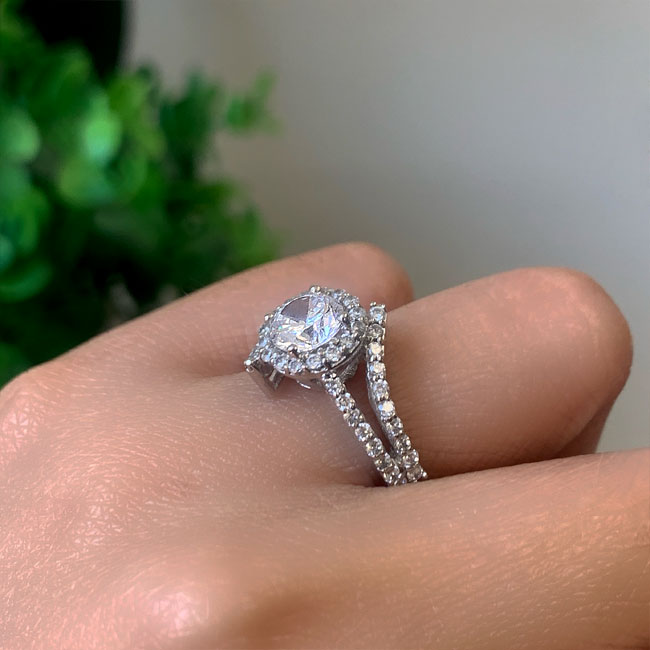  Contemporary Moissanite Engagement Ring Image 3