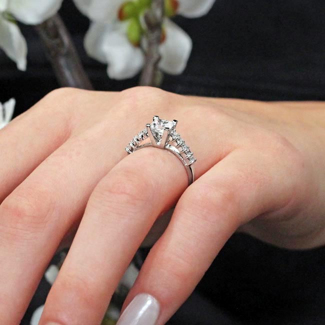 1 Ct Princess Cut Lab Grown Diamond Ring Image 5