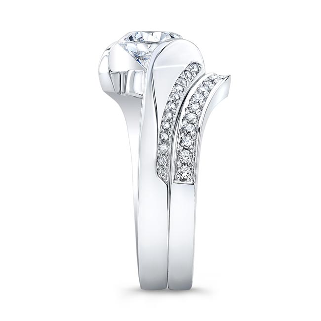  White Gold Channel Diamond Bridal Set Image 3