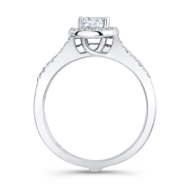  Half Carat Lab Diamond Interlock Halo Bridal Set Image 2