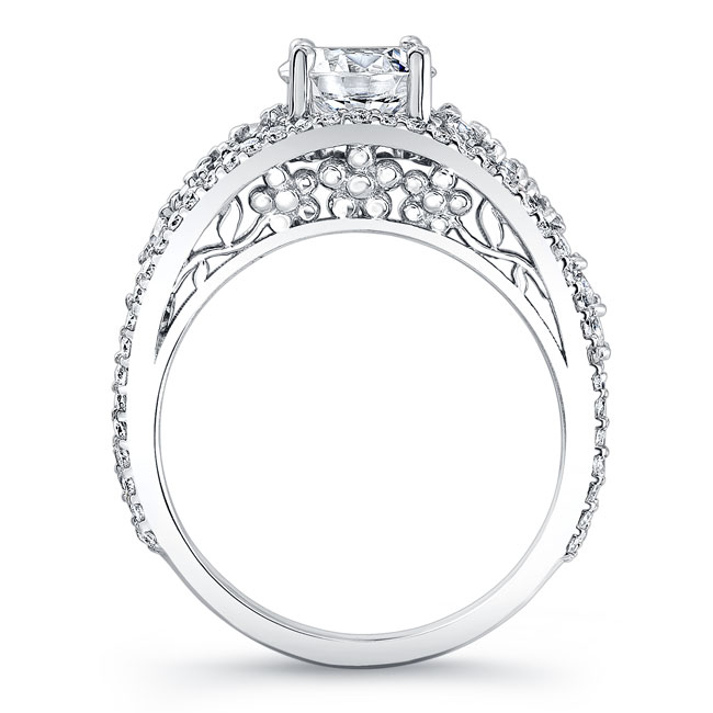  Vintage 1 Carat Moissanite Engagement Ring Image 2