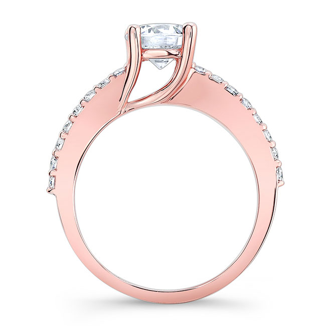 Rose Gold 4 Prong Lab Grown Diamond Engagement Ring Image 2