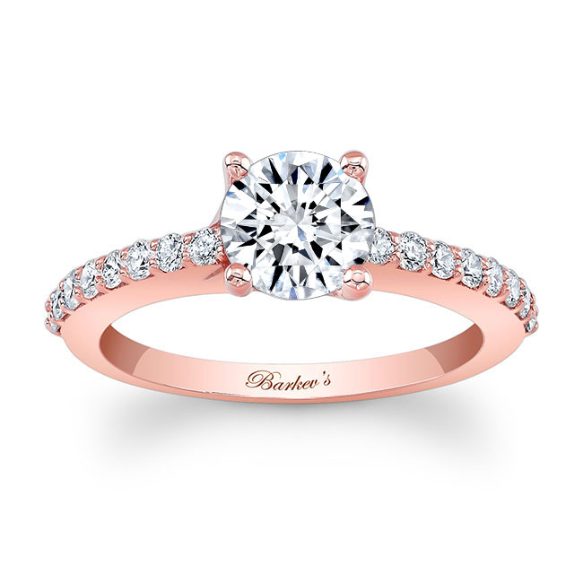 Rose Gold 4 Prong Lab Grown Diamond Engagement Ring