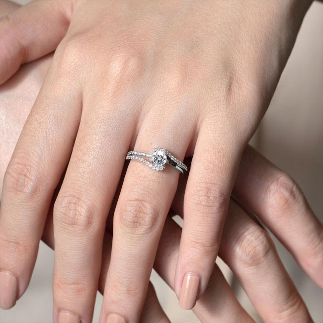 Half Carat Lab Grown Diamond Bridal Set Image 3