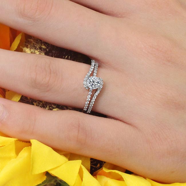Half Carat Lab Grown Diamond Bridal Set Image 5