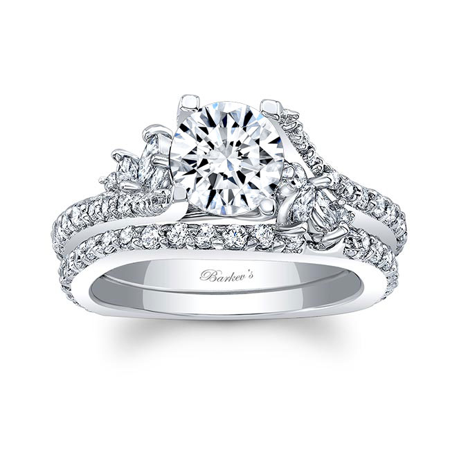  1 Carat Round Diamond Bridal Set Image 1