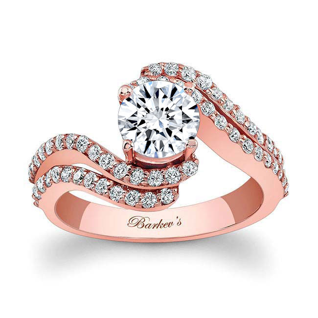Rose Gold Swirl Engagement Ring
