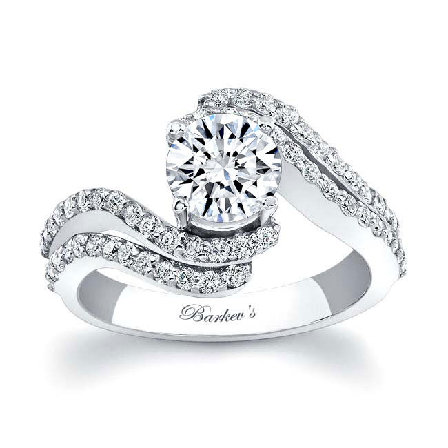  Swirl Moissanite Engagement Ring Image 1