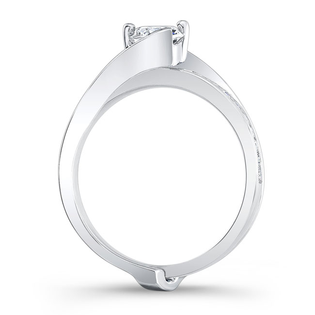  White Gold Half Carat Lab Grown Diamond Interlock Bridal Set Image 2