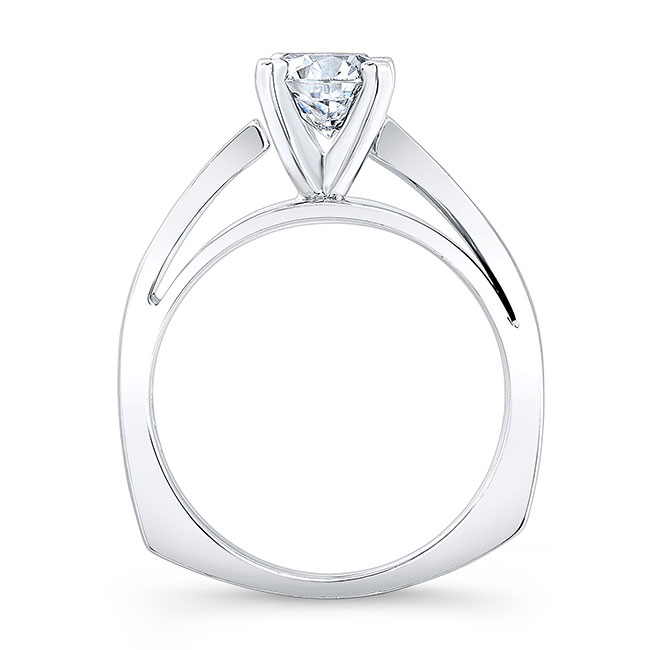  Solitaire Round Moissanite Ring Image 2