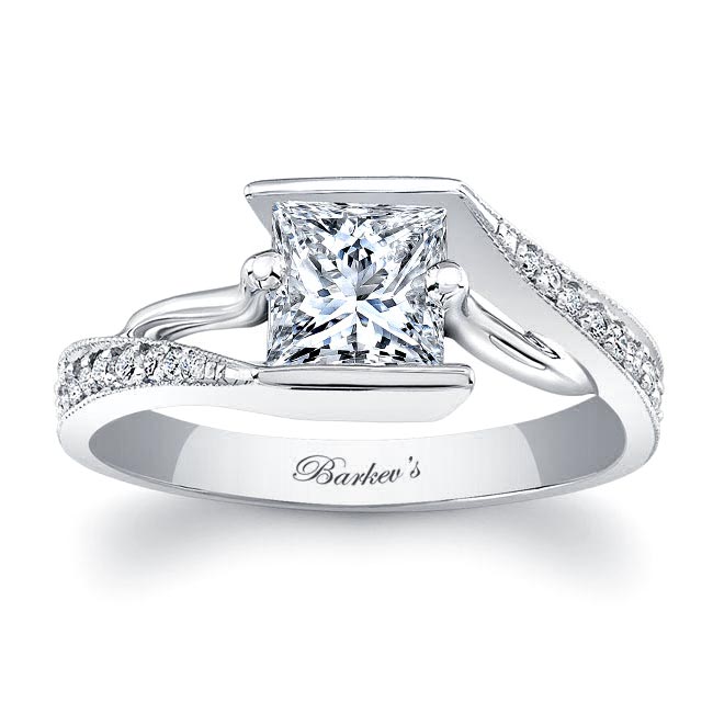  Channel Set Princess Cut Lab Grown Diamond Ring Image 1