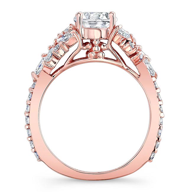  Rose Gold Vintage Marquise Engagement Ring Image 2