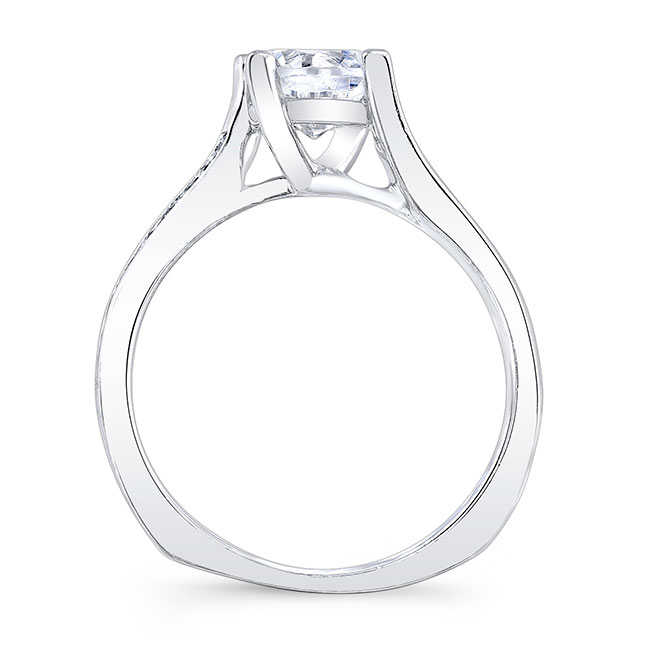  White Gold Open Bypass Ring Image 2